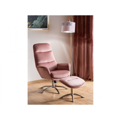 Fotel z podnóżkiem NIXON VELVET