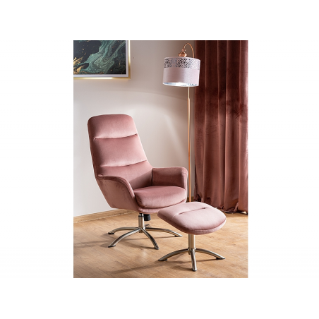 Fotel z podnóżkiem NIXON VELVET