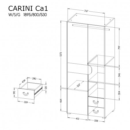 Szafa CARINI CA1