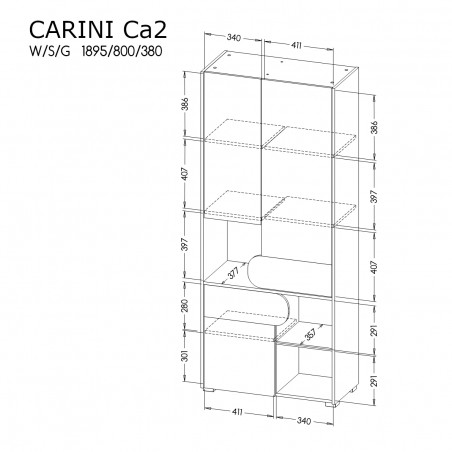 Regał CARINI CA2