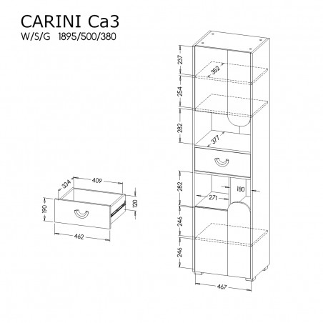 Regał CARINI CA3
