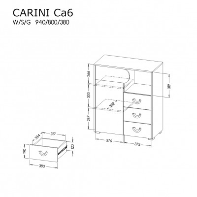 Komoda CARINI CA6