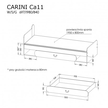 Łóżko CARINI CA11