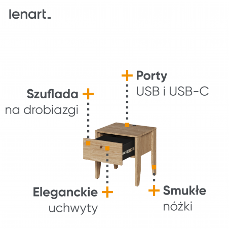 Stolik nocny COZY CZ-05