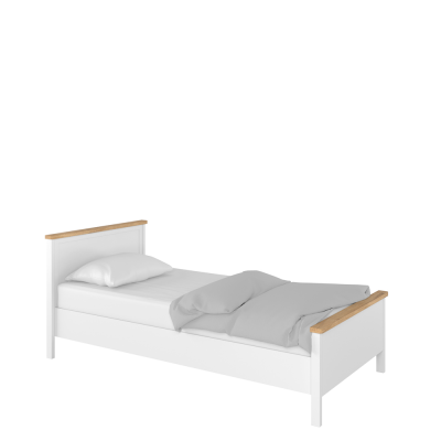 Białe łóżko z materacem STORY SO-08